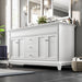 Eviva Elite Stamford 60" Double Sink Bathroom Vanity in Gray or White Finish with Double Ogee Edge White Carrara Top