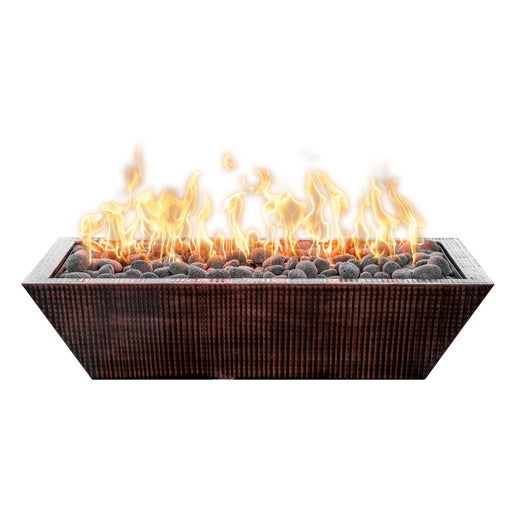 The Outdoor Plus Linear Maya | Hammered Copper Fire Bowl