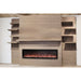 Modern Flames Allwood Wall System in Coastal Sand | 60'' Spectrum Slimline Electric Fireplace