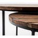 NovaSolo Barca Nesting Coffee Table Set Natural Boat Wood IMV 28021 L-S