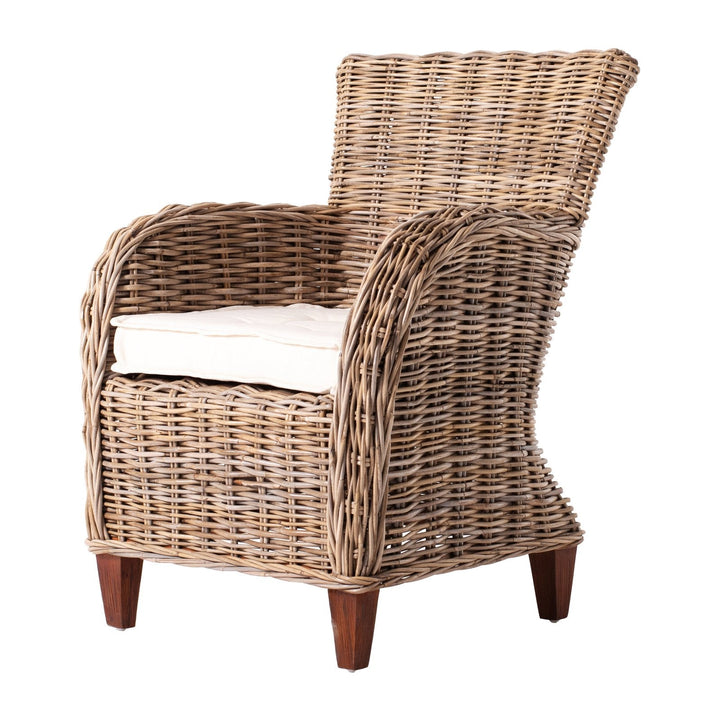 NovaSolo Wickerworks Baroness Chair, Natural Grey Set of 2 CR53