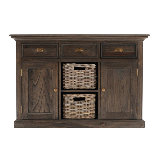 NovaSolo Halifax Mindi Buffet with 2 Baskets Black Wash B129BW