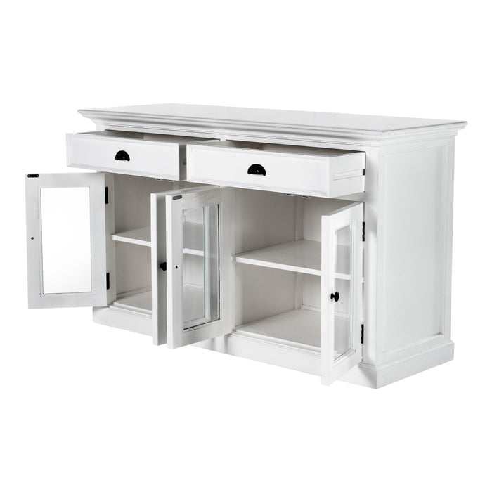 NovaSolo Halifax Classic Buffet with Glass Doors White BG127