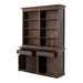 NovaSolo Halifax Mindi Hutch Bookcase Unit Black Wash BCA599BW