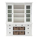 NovaSolo Halifax Library Hutch with Basket Set White BCA600