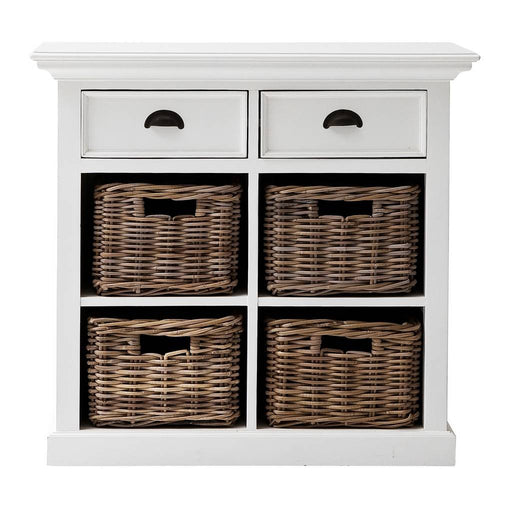 NovaSolo Halifax Medium Buffet with Basket Set White B181