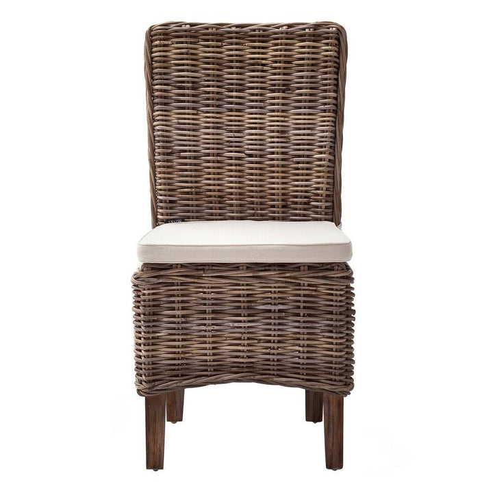 NovaSolo Wickerworks Morin Dining Chair Natural Grey Set of 2 CR14