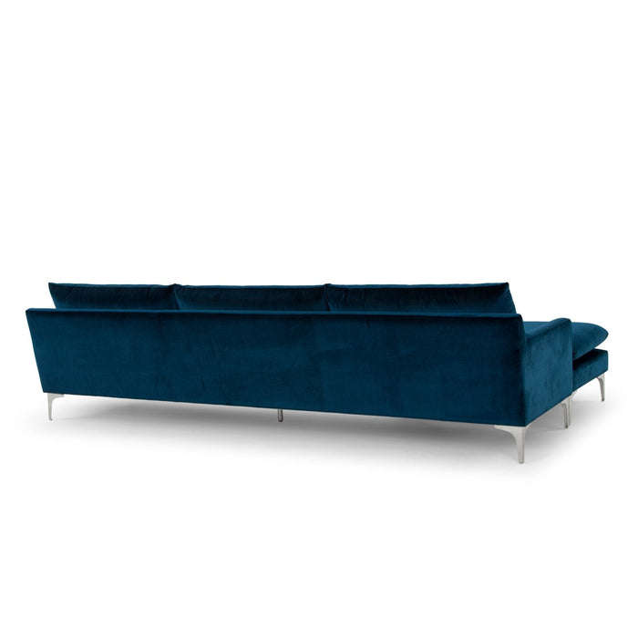 Nuevo Living Anders Sectional Sofa in Midnight Blue HGSC375