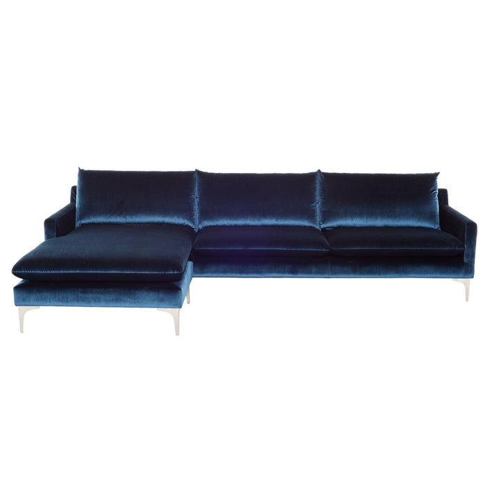 Nuevo Living Anders Sectional Sofa in Midnight Blue HGSC375