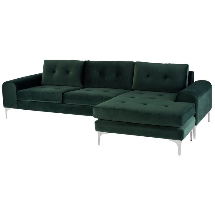 Nuevo Living Colyn Sectional Sofa in Emerald Green HGSC275