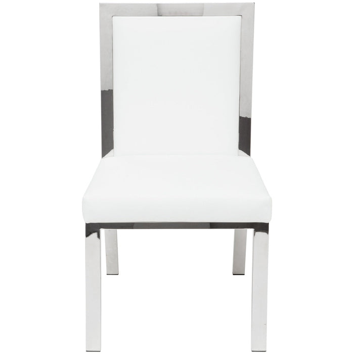Nuevo Living Rennes Dining Chair in White Silver HGTA480