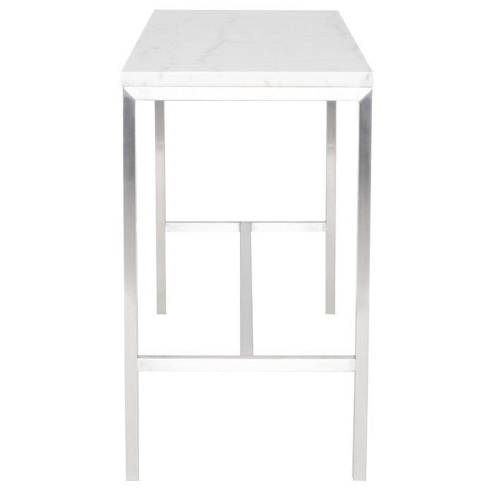 Nuevo Living Verona Counter Table in White Silver HGTA732