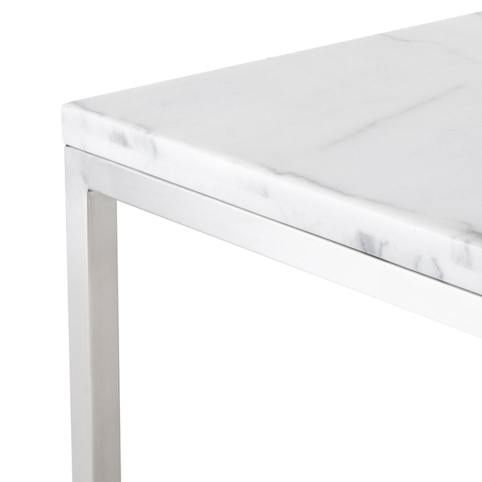 Nuevo Living Verona Counter Table in White Silver HGTA732