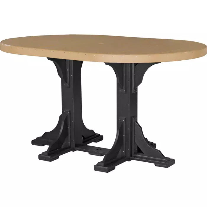 LuxCraft 4’x 6’ Bar Height Oval Table