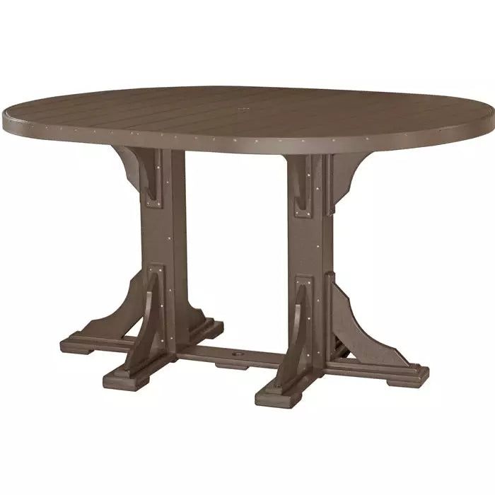 LuxCraft 4’x 6’ Bar Height Oval Table