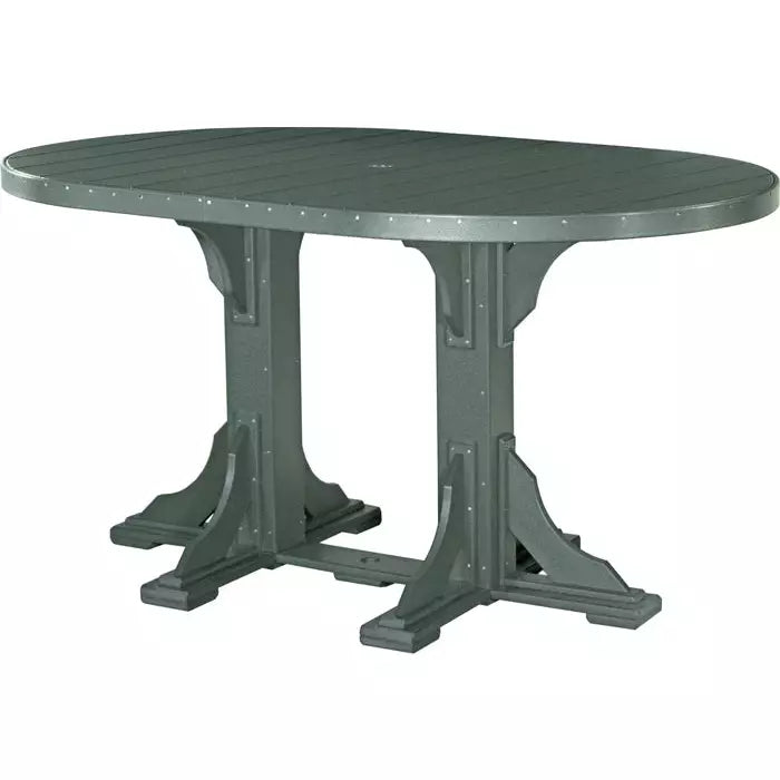 LuxCraft 4’x 6’ Bar Height Oval Table