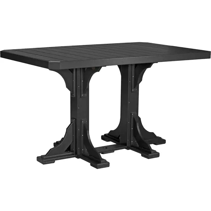 LuxCraft 4' x 6' Bar Height Rectangular Table