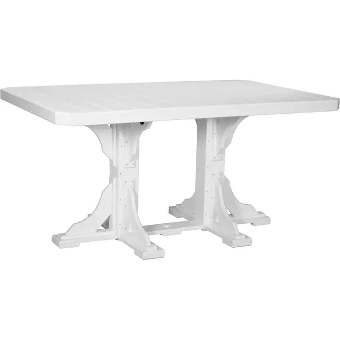 4x6 Rectangular LuxCraft 4' x 6' Counter Height Poly Rectangular Table