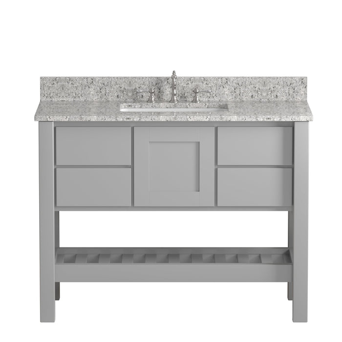 Cambridge Plumbing USA Patriot 48 Inch Gray Bathroom Vanity - Pepper Counter P48G-PEPPER