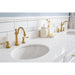 Water Creation Palace 72"" Palace Collection Quartz Carrara Pure White Bathroom Vanity Set With Hardware And F2-0012 Faucets in Satin Gold Finish And Only Mirrors in Chrome Finish PA72QZ06PW-000TL1206
