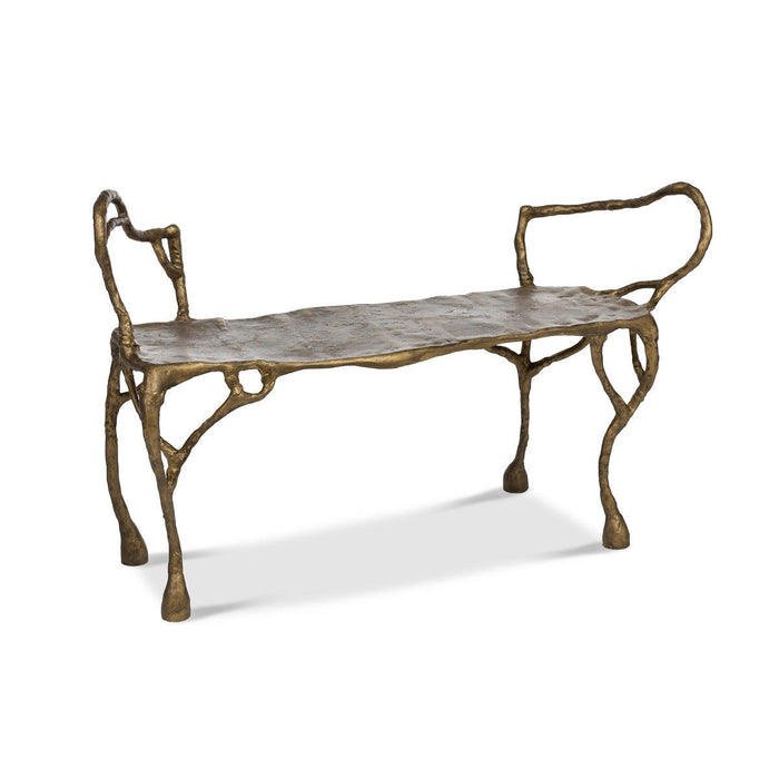 Park Hill Collection Lodge Cast Aluminum Organic Root Bench EFS20548
