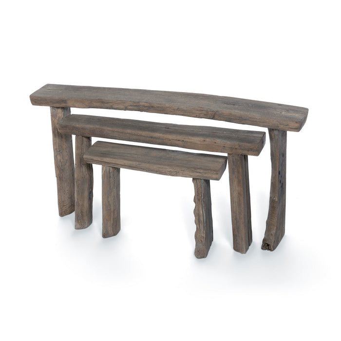 Park Hill Collection Lodge Reclaimed Wood Nesting Tables, Set of 3 EFT16002