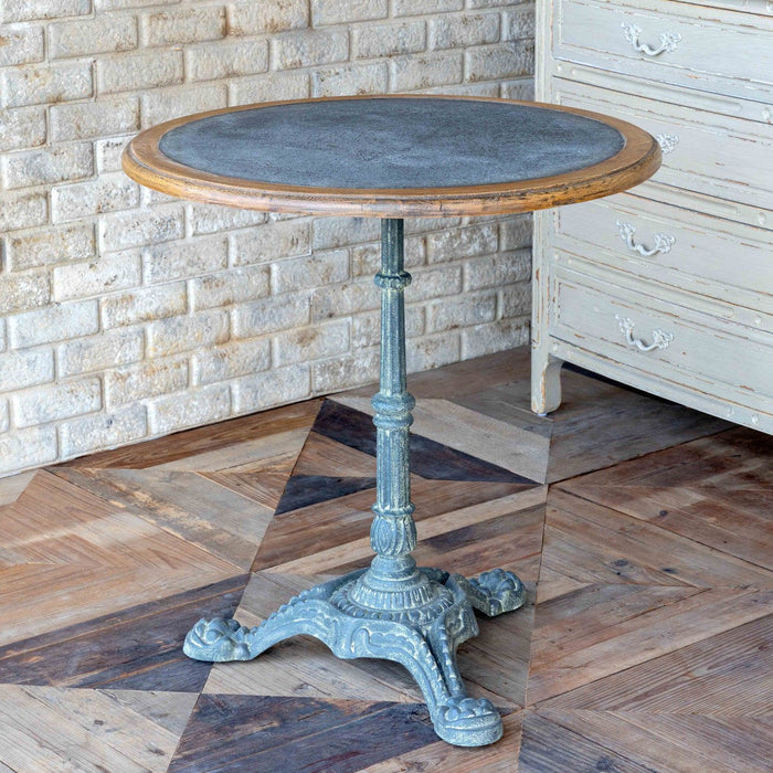 Park Hill Collection Zinc Topped Round Café Table EFT90235