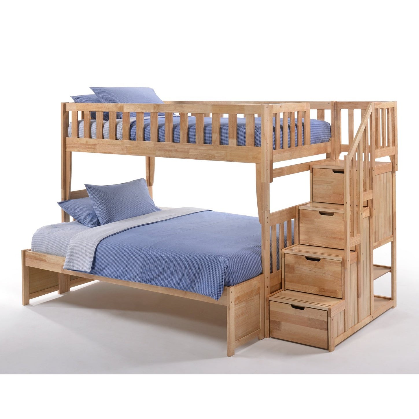 Night and Day Furniture Spices Peppermint Twin/Full Staircase Bunk Bed ...