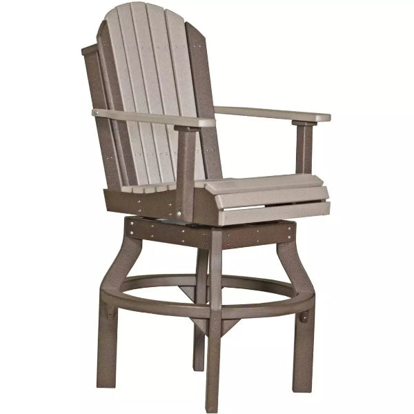 LuxCraft Bar Height Adirondack Swivel Chair in pink