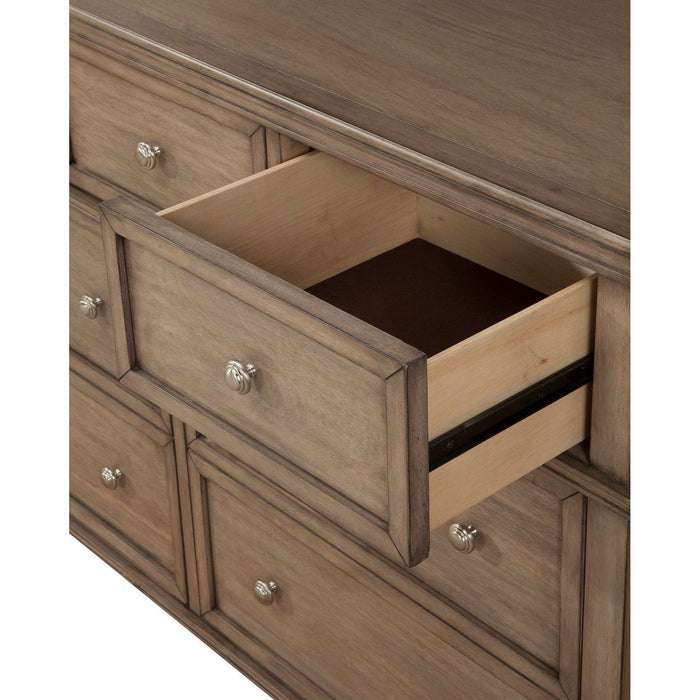 Alpine Furniture Potter 7 Drawer Dresser, French Truffle 1055-03