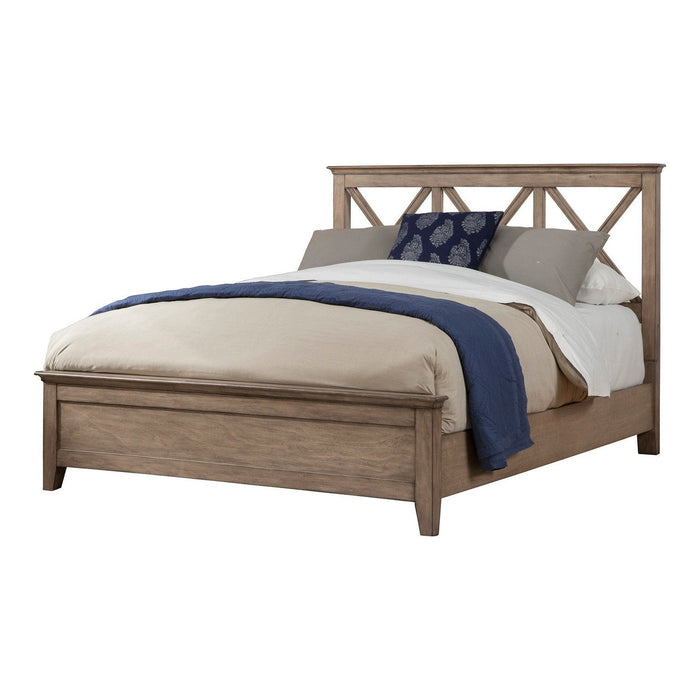 Alpine Furniture Potter Queen Panel Bed, French Truffle 1055-01Q