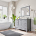 Eviva Aberdeen 42" Transitional Bathroom Vanity in Espresso, Gray or White Finish with White Carrara Marble Countertop and Undermount Porcelain Sink