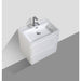 Eviva Glazzy 24" Glossy White Finish Wall Mount Modern Bathroom Vanity with White Integrated Acrylic Top