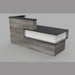Santa Barbara Reception Desk Gray Black & White