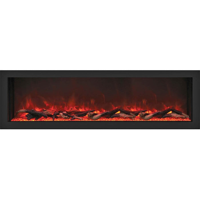 Remii Deep Series Built-in Electric Fireplace with Black Steel Surround