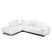 Bellini Modern Living Roxanne Left Hand Facing Sectional White CAT. 35 COL 35612 With Adjustable Back & Arm Cushions Roxanne LHF WHT