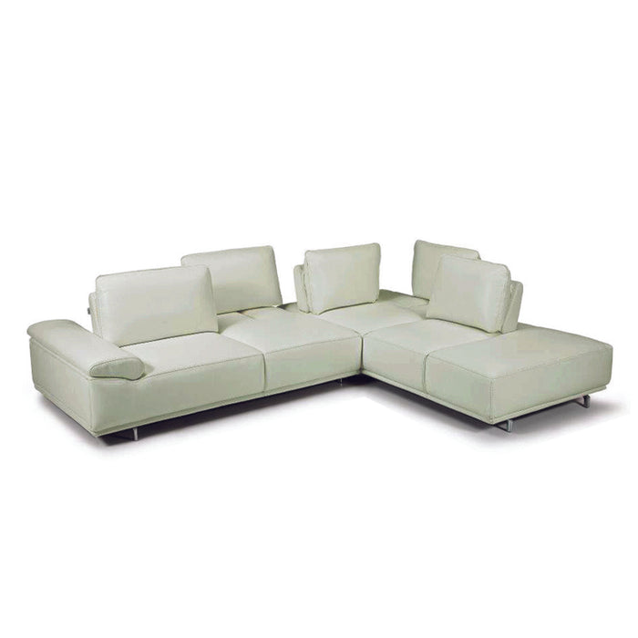 Bellini Modern Living Roxanne Right Hand Facing Sectional Light Grey CAT. 35 COL 35602 With Adjustable Back & Arm Cushions Roxanne RHF LGY