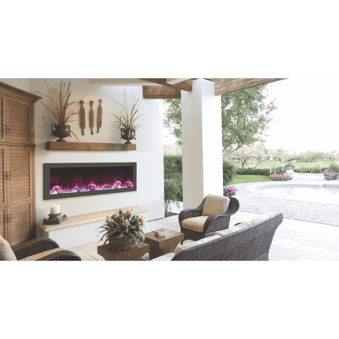 Amantii Panorama Slim Smart Electric Fireplace Indoor/Outdoor Built-in