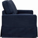 Sunset Trading Americana Box Cushion Slipcovered Loveseat | Stain Resistant Performance Fabric | Navy Blue SU-108510-391049