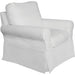 Sunset Trading Horizon Slipcovered Swivel Rocking Chair | Stain Resistant Performance Fabric | White SU-114993-391081