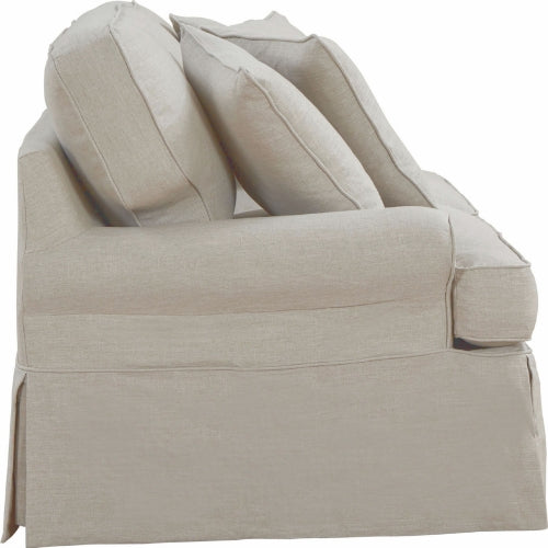 Sunset Trading Horizon T-Cushion Slipcovered Loveseat | Light Gray SU-117610-220591