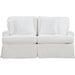 Sunset Trading Horizon T-Cushion Slipcovered Loveseat | Stain Resistant Performance Fabric | White SU-117610-391081