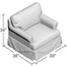 Sunset Trading Horizon Slipcovered T-Cushion Chair | Light Gray  SU-117620-220591