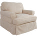 Sunset Trading Horizon Slipcovered T-Cushion Chair with Ottoman | Linen SU-117620-30-466082