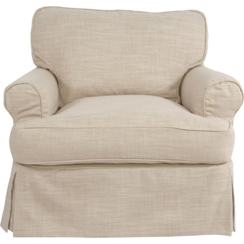 Sunset Trading Horizon Slipcovered T-Cushion Chair | Linen SU-117620-466082