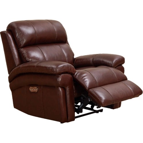 Sunset Trading Luxe Leather 3 Piece Reclining Living Room Set with Power Headrests | USB Ports | Loveseat with Console | Dual Recline Sofa | Chair Recliner | Brown SU-9102-88-1394-3P