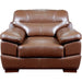 Sunset Trading Jayson 45" Wide Top Grain Leather Armchair | Chestnut Brown SU-JH86-101SP
