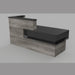 Santa Barbara Reception Desk Gray Black 