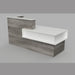 Santa Barbara Reception Desk Gray Black White