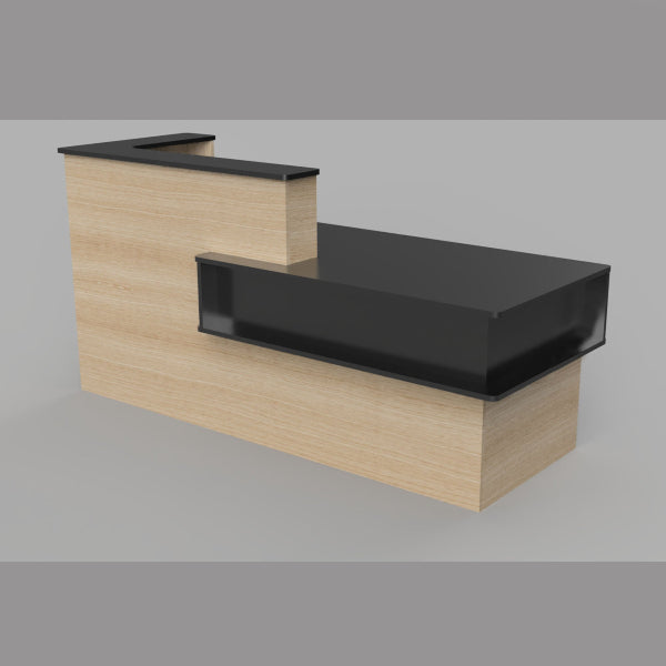 Santa Barbara Reception Desk Maple & Black